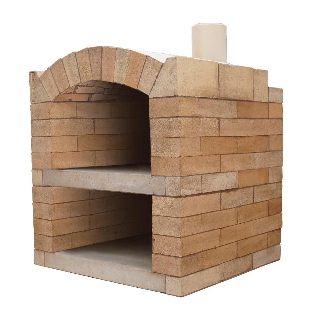 A DIY pizza oven in a back garden