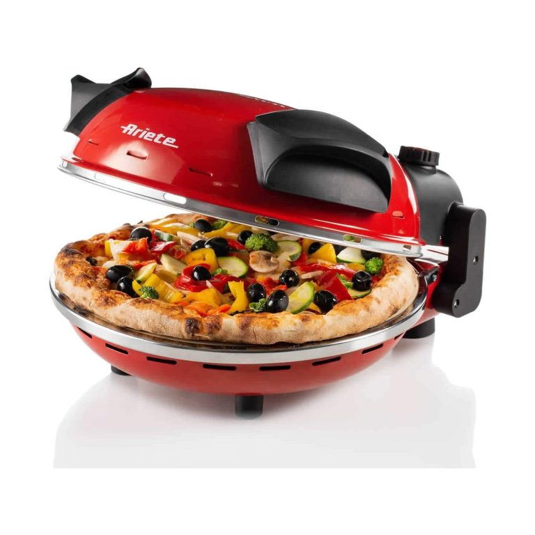 A portable electric Ariete 909 pizza oven which can heat pizzas in less than 4 minutes